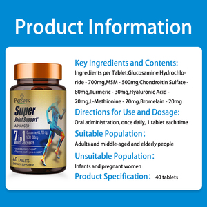 Perseek OEM/ODM Private Label Factory Supply Non-GMO Glucosamine Chondroitin MSM Tablets for Adults <strong>Healthcare</strong> Improved - Product Image 6