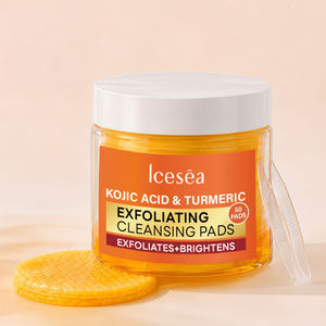 Tampons Nettoyants Exfoliants à l'Acide Kojique et au Curcuma – Éclaircissants, Minimisent les Pores, Nettoyage en Profondeur, Apaisants – Tonifiants Visage – Vente en Gros OEM - Product Image 2
