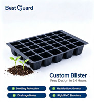 Caja de plástico transparente para plántulas, contenedor de envío para plantas en maceta y brotes de horticultura