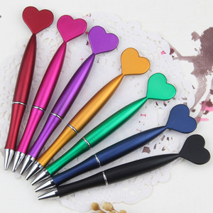 Factory Wholesale Promotion Ball <strong>Pens</strong> With <strong>Heart</strong> Shape Custom Cute Plastic Ballpoint <strong>Pen</strong> With Logo for Kids