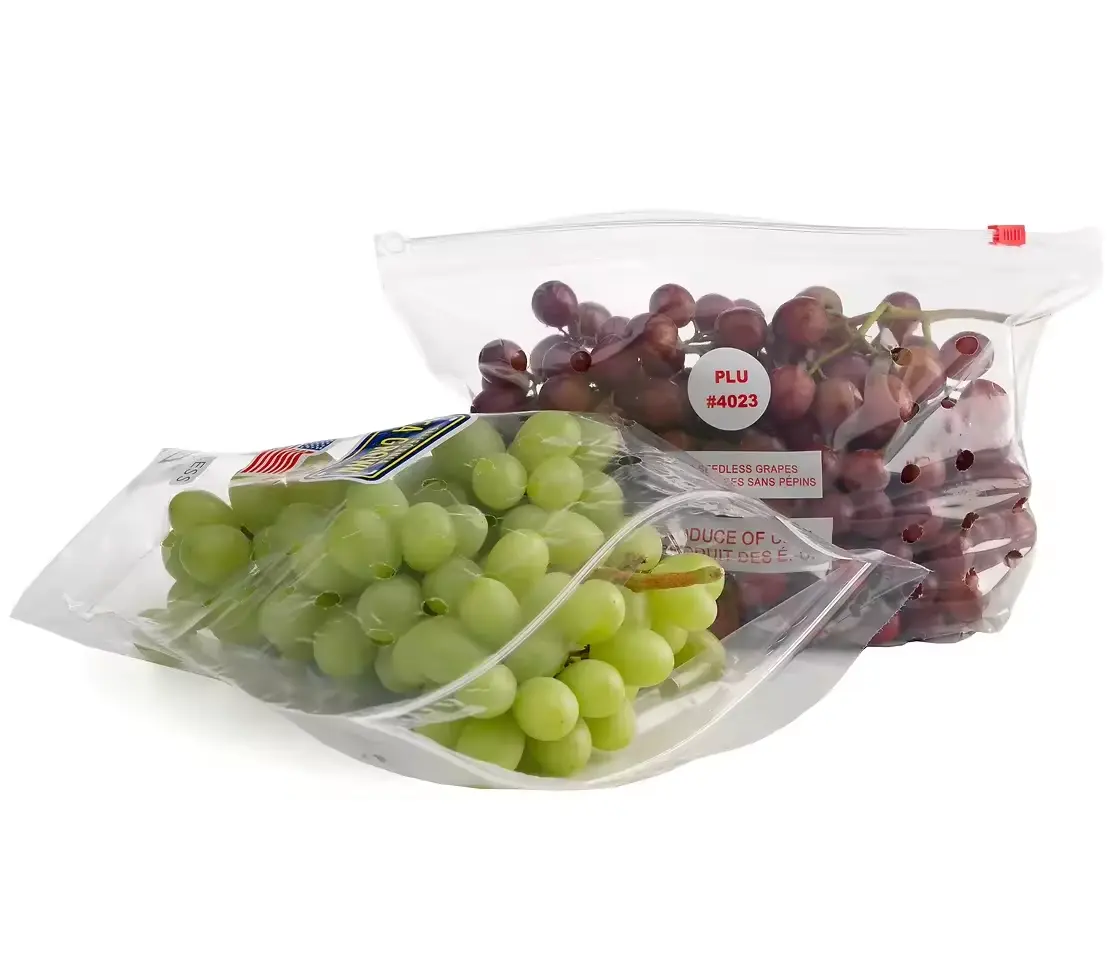 YR ücretsiz örnek anti-sis şeffaf PET taze meyveler ve sebze ambalaj çanta fermuar biyobozunur ambalaj Pet gıda süt jöle
