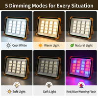 Lámpara LED Solar Profesional de Emergencia, 10000mAh, 5 Modos, Regulable, Portátil, para Camping y Trabajo, Plástico, Venta al Por Mayor B2B, Suministro de Fábrica