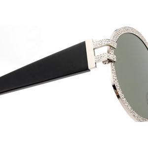 Lunettes de soleil de pêche tendance de haute qualité, ovales classiques unisexes vintage, métal, polarisées UV400, verres blancs TAC - Product Image 2