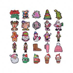 Gran oferta, abalorio de zapato de diseño navideño personalizado, bonitos abalorios de zuecos, abalorio de zapato de Navidad mexicano, goma para <span class=keywords><strong>zapatos</strong></span> - Product Image 1