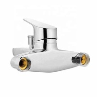 Mitigeur de douche mural moderne de luxe chromé à levier unique avec inverseur, robinet de baignoire en laiton