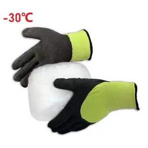 Luvas isoladas para trabalho, luvas resistentes à frio à prova d' água para o inverno, térmica, ártico, luvas de segurança, loja fria, freezer, para o inverno