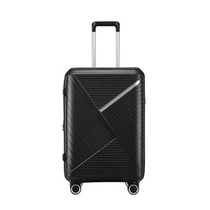 กระเป๋าเดินทางสีน้ำเงินแซฟไฟร์ PP ขนาด 28 นิ้ว น้ำหนักเบา ล้อหมุนพร้อมตัวล็อค สำหรับการเดินทางพักผ่อน - Product Image 2