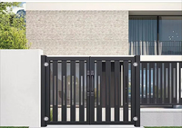 Portail battant en aluminium moderne 3D, imperméable, écologique, pour allée de maison et extérieur