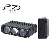 JHS Neblineras Auxiliares de Conducción con 3 Lentes, Luz LED Canbus para Parrilla, Solenoide de Luz Alta/Baja 8000/10000LM para Coche y Motocicleta