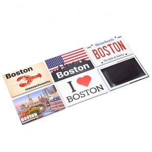 Aimants de réfrigérateur en étain personnalisés avec logo, souvenirs de Boston, cadeaux artisanaux, aimants photo en étain - Product Image 4