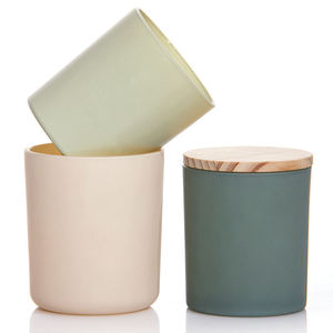 Petit Pot De Bougie En Verre Depoli Frais Clair Vide En Gros Avec Couvercle Pour La Fabrication De Cire Pot De Bougie - Product Image 2