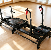Machine de Pilates Reformer Super Model avec cadre en aluminium, rail de glisse fluide pour l'entraînement du tronc, la mise en forme du corps, utilisation en studio ou à domicile