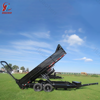 Remorques à benne basculante de qualité supérieure à prix abordable 6 x 12 avec côtés de 4 pieds, remorque basculante robuste pour camion