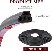 Auto-adhésif en forme de B mousse epdm garniture de bord de porte de voiture avec 3m bande de protection d'étanchéité en caoutchouc coupe-froid