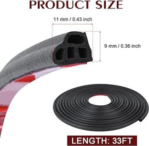 Auto-adhésif en forme de B mousse epdm garniture de bord de porte de voiture avec 3m bande de protection d'étanchéité en caoutchouc coupe-froid - Product Image 3