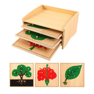 מונטסורי פאזל עץ ארון פאזל לחיות צמח סטריאו מורה עזרי גן ילדים בגיל הרך - Product Image 2