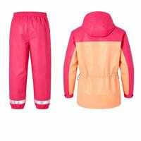 Ensemble imperméable en nylon PU pour l'extérieur, veste anorak à capuche et pantalon bicolores avec bandes réfléchissantes pour hommes et femmes, idéal pour la moto