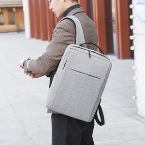 <b>Laptop</b> <b>Backpack</b> 17 Inch Large Capacity Business Travel Unisex Gray Solid Color - Product Image 3