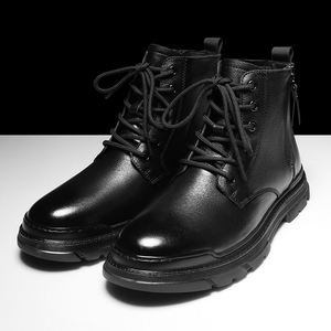 Bottes de cheville en cuir de vache véritable pour hommes-Automne/Hiver Peluche chaude-30 degrés par temps froid - Product Image 2