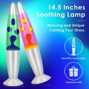 โคมไฟลาวาโลหะ13นิ้วแบบปรับแต่งได้โคมไฟโลหะลาวาสำหรับตกแต่งบ้านของเล่นสีเขียวน้ำสีฟ้า - Product Image 2