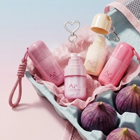 키체인 30ml/50ml 스킨케어 세럼 화장품 포장 스프레이 병 투명 PET 본체 PP 캡 펌프 스프레이어 스크린 인쇄