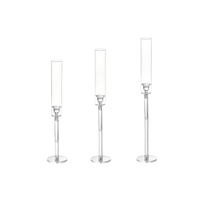 En gros, Candelabre en acrylique à 5 bras, Décoration de centre de table de mariage et de fête, pour bougies et pots à bougies