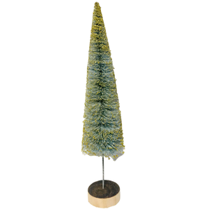 Árbol de Navidad de vidrio DIY de 35 cm, árbol de pino, cepillo para botellas, Papá Noel, nieve, pueblo, casa, decoraciones navideñas - Product Image 3