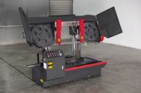 Scie à ruban industrielle CNC automatique avec tensionnement mécanique de la lame pour la découpe d'engrenages