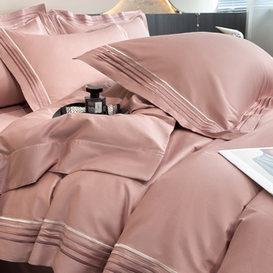 Class A Mother & Baby Grade 180-count Long-staple Cotton Four-Piece <b>Bedding</b> <b>Set</b> Solid Color Hypoallergenic Home Use - Product Image 3