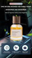 Diffuseur de voiture liquide de luxe aux huiles essentielles naturelles 160 ml en verre cristal, parfum longue durée, sûr pour les aérateurs, non toxique