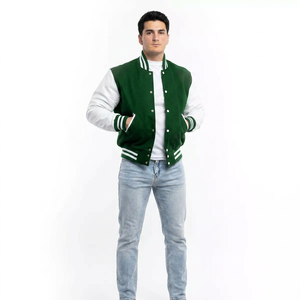 Wholesale All-Color Custom Women's Varsity <b>Jacket</b> with Leather Sleeves Comfortable <b>Baseball</b> CollegeBaseballjacket <b>for</b> <b>men</b> - Product Image 1