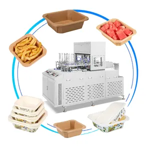 Vollautomatische Lunchbox-Herstellungsmaschine Speisenkarte Brett achteckige Boxformungsmaschine