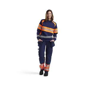 BLAKLADER - 719316428953C48 Pantalón de mujer de alta visibilidad con 4 vías elástico Azul marino/Naranja-EAN 7330509895153 ROPA DE TRABAJO DE LA HI-VIS - Product Image 3