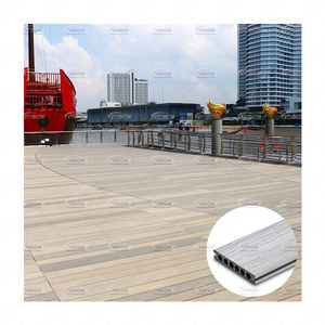 Hiện đại ngoài trời 3D dập nổi woodgrain chống trượt không thấm nước <span class=keywords><strong>WPC</strong></span> Composite decking cho vườn - Product Image 1