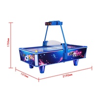 Table de hockey sur air à monnayeur pour 2 joueurs avec écran d'affichage et système de notation, machine de jeu d'arcade pour centre de jeux