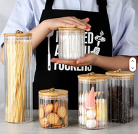 Pot de rangement pour riz en verre classique fait à la main, 5L, transparent, grande capacité, hermétique, écologique, avec couvercle à rabat, distributeur, récipient de cuisine