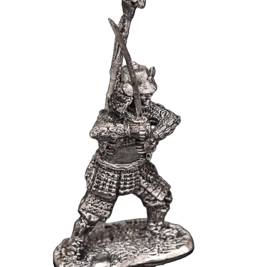 Souvenir Harz japanischer Krieger mit Schwert und Sashimono mittelalterliche Figuren Samurai Spielzeugsoldaten 5,4 cm