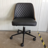 Chaise de bureau moderne pivotante en bois de bonne qualité, pour salle de réunion, bureau, visiteur, ordinateur, maison