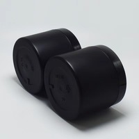 100ml 1500ml 200ml 250ml Crème de soin de la peau Pot mat Pot en plastique cosmétique noir pour animaux de compagnie avec bouchon à vis en plastique