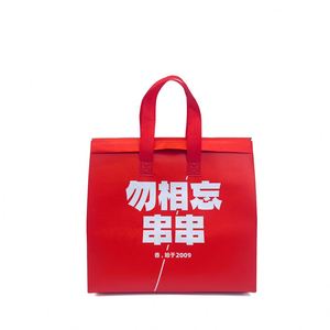 Sac isotherme écologique en tissu non tissé avec intérieur en aluminium, sac à emporter, nouvelle fabrication avec fermeture velcro, réutilisable - Product Image 3