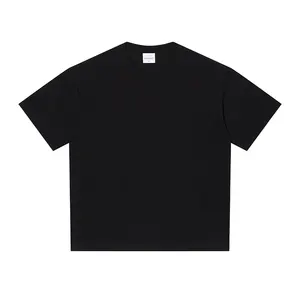 Wholesale Black Plain Ringspun Cotton Bulk Blank O-neck Tshirts With Custom Print