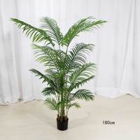 Plante artificielle décorative italienne Y978, palmier Areca à feuilles en éventail, plante en pot, grande décoration d'intérieur