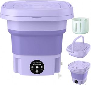 เครื่องซักผ้าพับได้ไฟฟ้าขนาดเล็ก พกพาสะดวกสำหรับการเดินทาง - Product Image 1