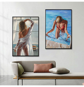 Pinturas <span class=keywords><strong>de</strong></span> Arte <span class=keywords><strong>de</strong></span> pared <span class=keywords><strong>de</strong></span> estilo Retro europeo para mujeres, lienzo decorativo <span class=keywords><strong>de</strong></span> nicho, pinturas al óleo para salón <span class=keywords><strong>de</strong></span> belleza, Bar, <span class=keywords><strong>parejas</strong></span> - Product Image 5