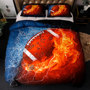 High-Quality Bedding Set Super Cool King Size Sports <strong>Football</strong> Polyester 3-Piece <strong>Duvet</strong> <strong>Cover</strong> with Pillowcases for Children - Product Image 5