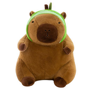 Manta de Peluche 2 en 1 con Diseño de Capibara de Dibujos Animados XUX, Cojín de Capibara y Manta de Aire Acondicionado de Doble Uso, Regalo para Siesta Infantil - Product Image 2