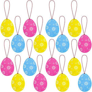 Venta caliente al por mayor decorativo pared eco colgante árbol fieltro huevos de Pascua - Product Image 3