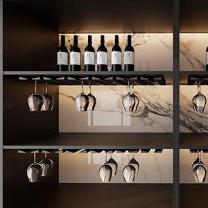 Porte-gobelet à <span class=keywords><strong>vin</strong></span> en aluminium de luxe Casier à <span class=keywords><strong>vin</strong></span> Porte-gobelet en <span class=keywords><strong>verre</strong></span> Stockage monté sur le dessus - Product Image 1