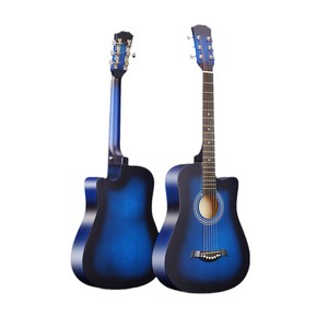 Guitarra Acústica Folk Cutaway Yinyue de 38 Pulgadas, Panel de Madera de Tilo Lacado en Azul, Ideal para Principiantes - Product Image 1