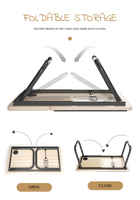Support d'ordinateur portable pliable multi-angle réglable en bois MDF portable pour la maison et le bureau avec pieds en acier Marque XIAOPING Modèle XP-00258